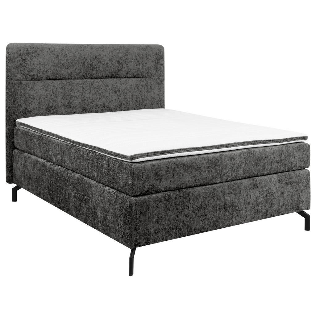 POSTELJA BOXSPRING 140 cm  x 200 cm , tekstil antracit