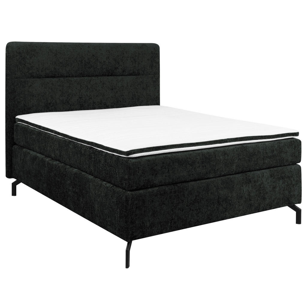 POSTELJA BOXSPRING 140 cm  x 200 cm , tekstil črna