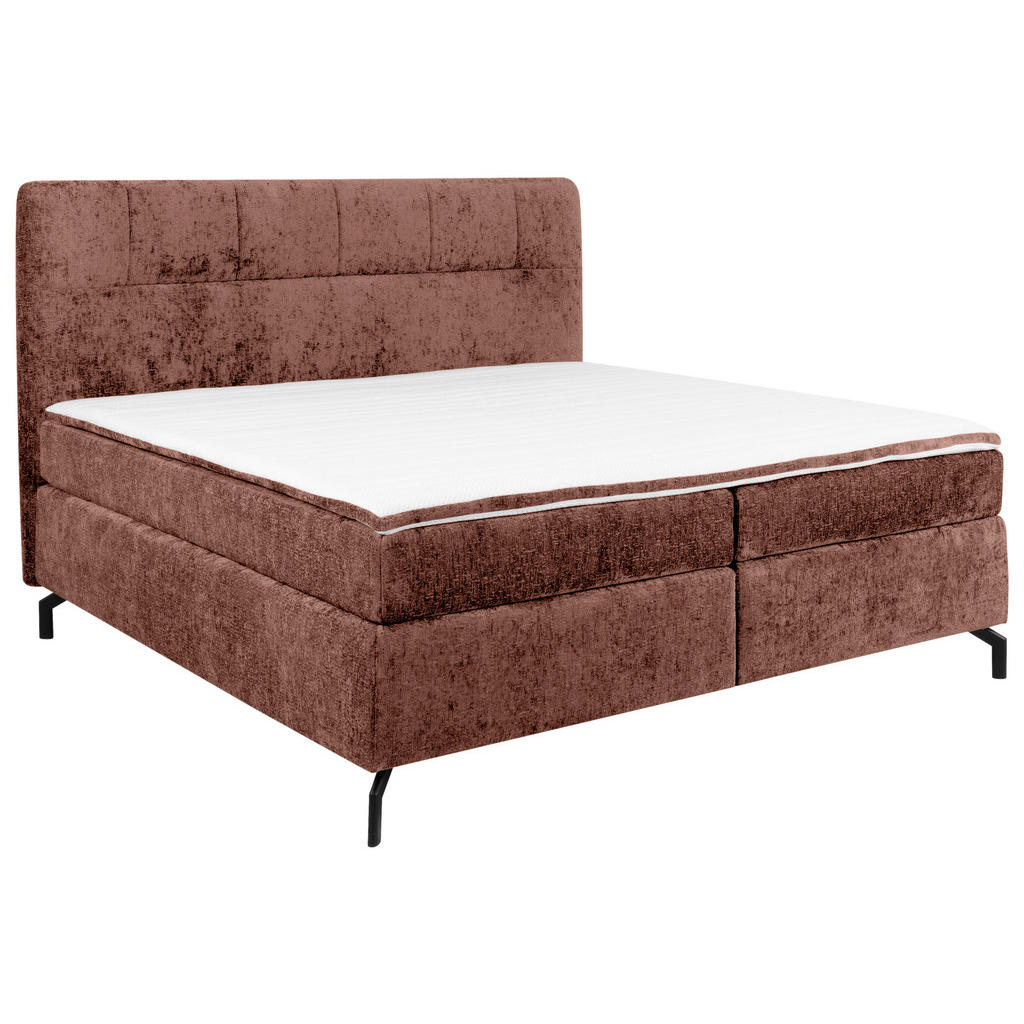 POSTELJA BOXSPRING 160 cm  x 200 cm , tekstil rdečerjava