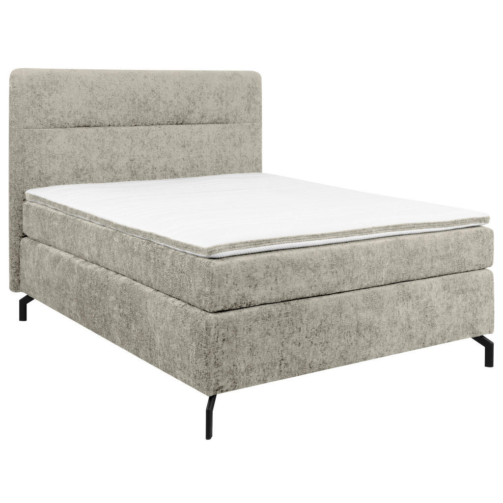 POSTELJA BOXSPRING 140 cm  x 200 cm , tekstil svetlo siva