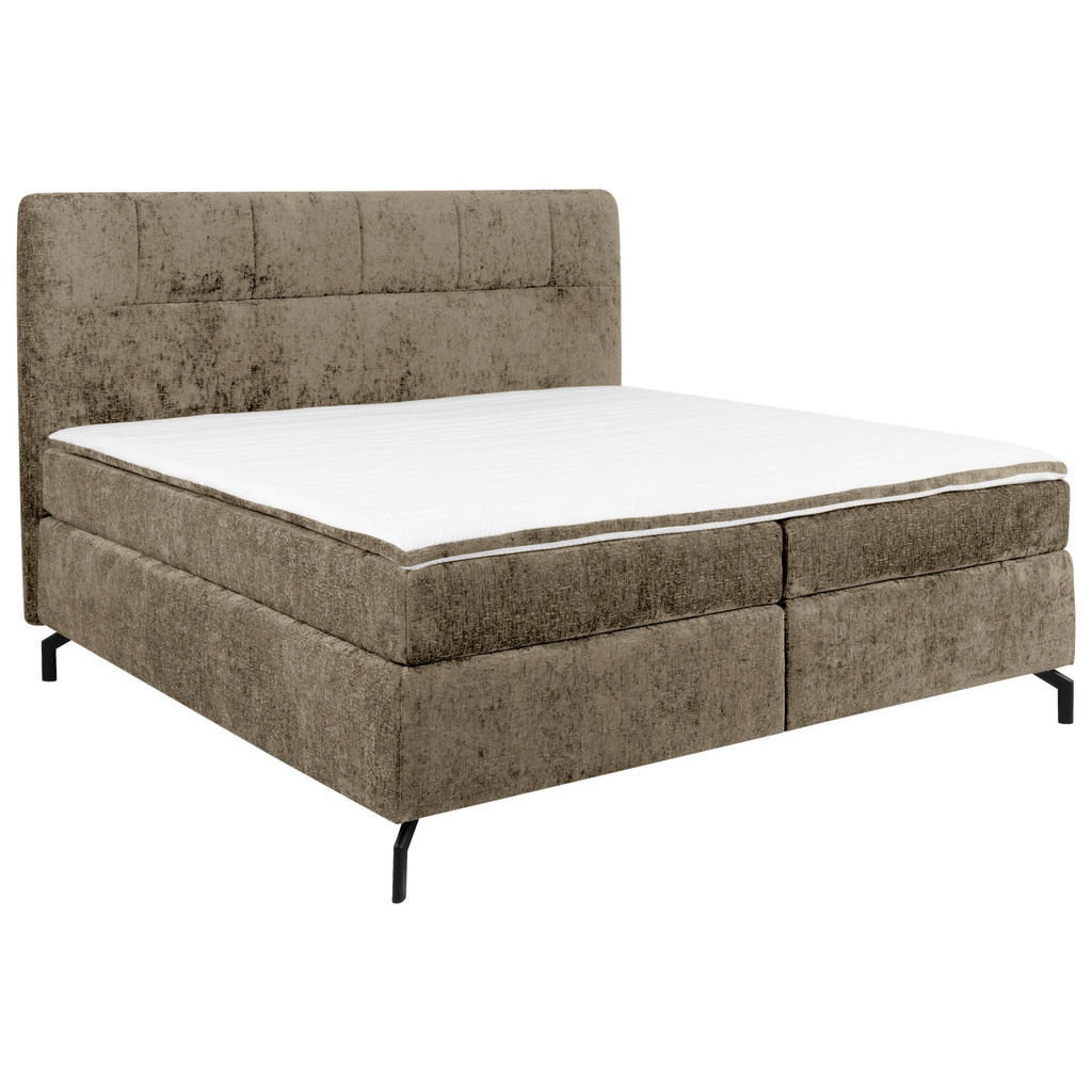 POSTELJA BOXSPRING 160 cm  x 200 cm , tekstil umazano rjava