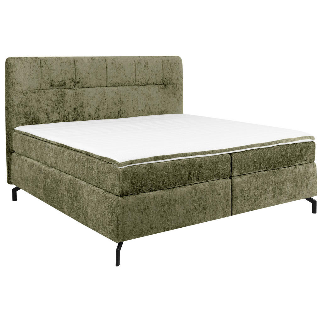 POSTELJA BOXSPRING 160 cm  x 200 cm , tekstil zelena