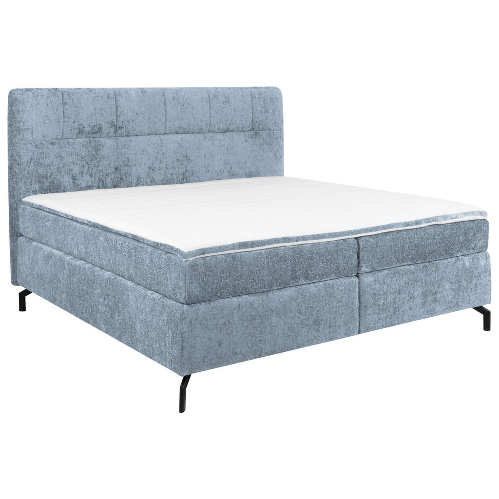 POSTELJA BOXSPRING 160 cm  x 200 cm , tekstil svetlo modra
