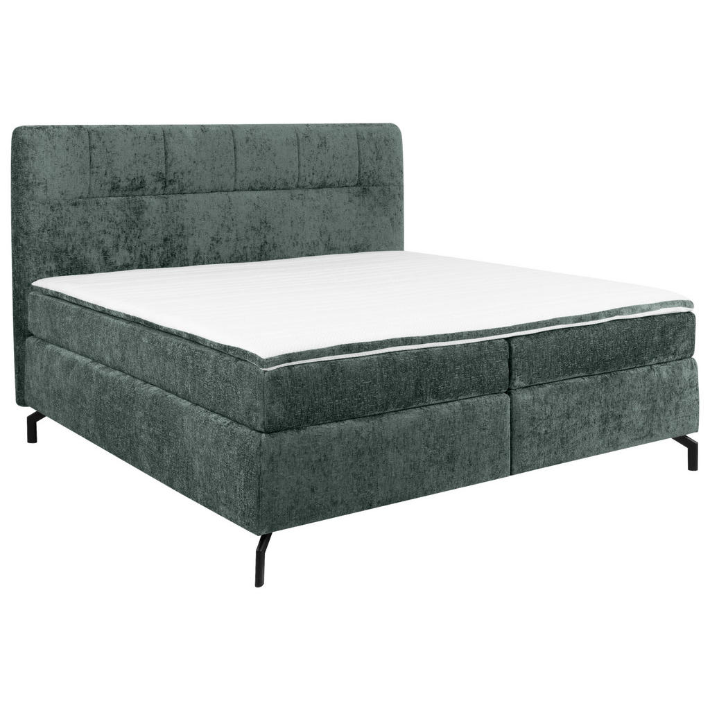POSTELJA BOXSPRING 160 cm  x 200 cm , tekstil temno siva