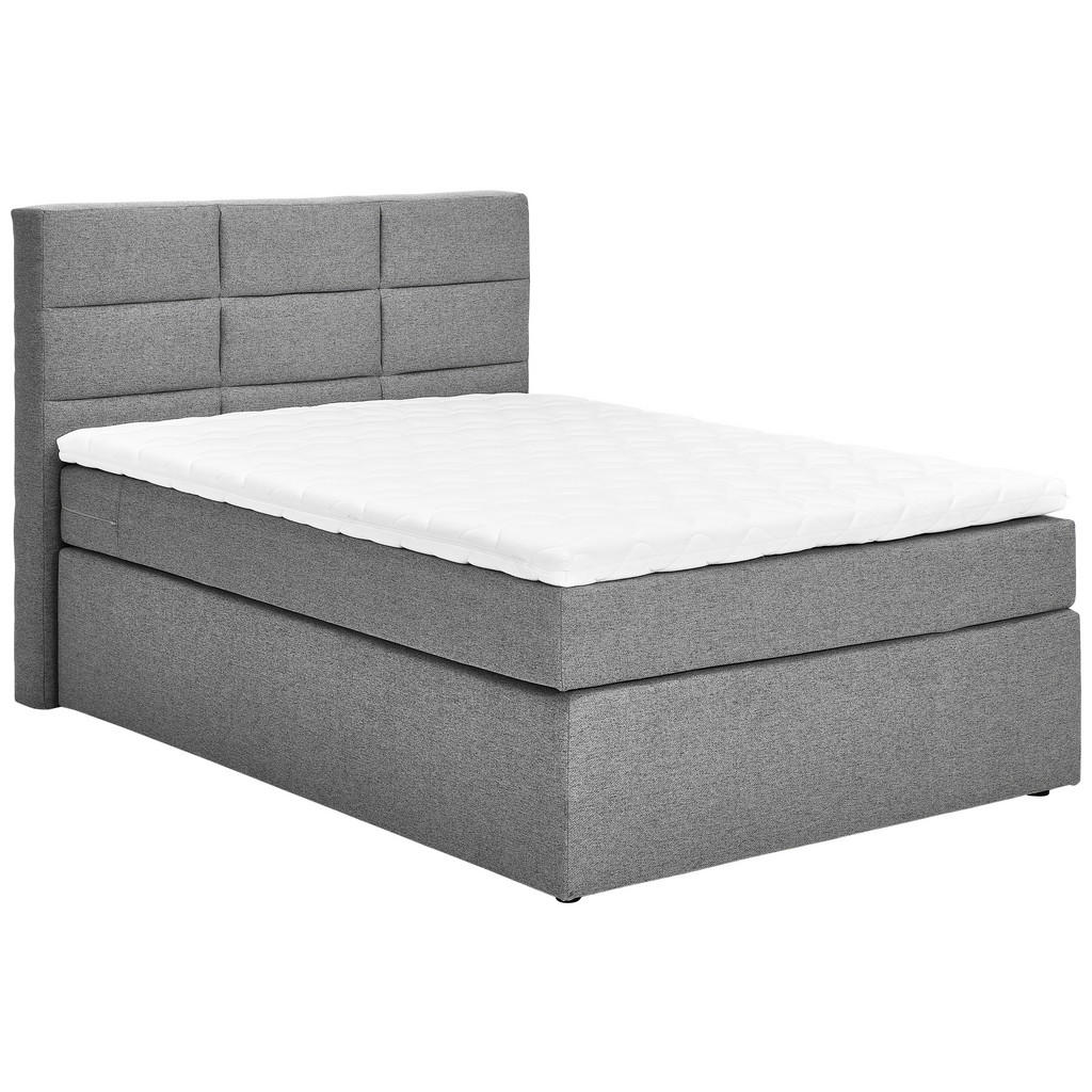 POSTELJA BOXSPRING 100 cm  x 200 cm , tekstil siva