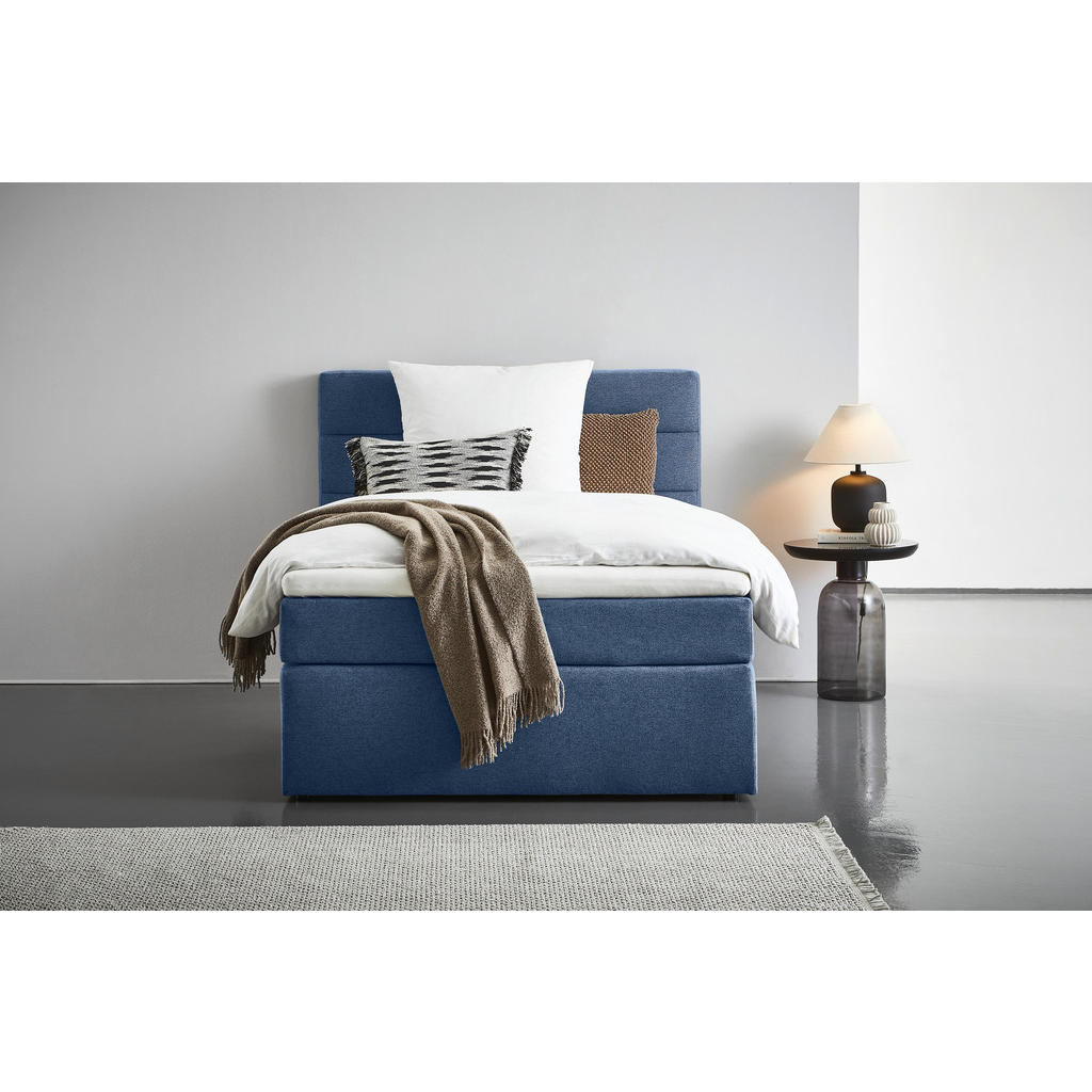 Alternative view of POSTELJA BOXSPRING 140 cm  x 200 cm , tekstil temno modra
