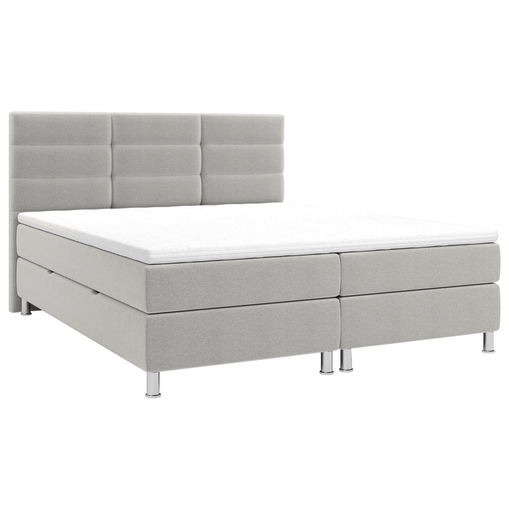 POSTELJA Z VZMETNICO 180 cm  x 200 cm , tekstil siva