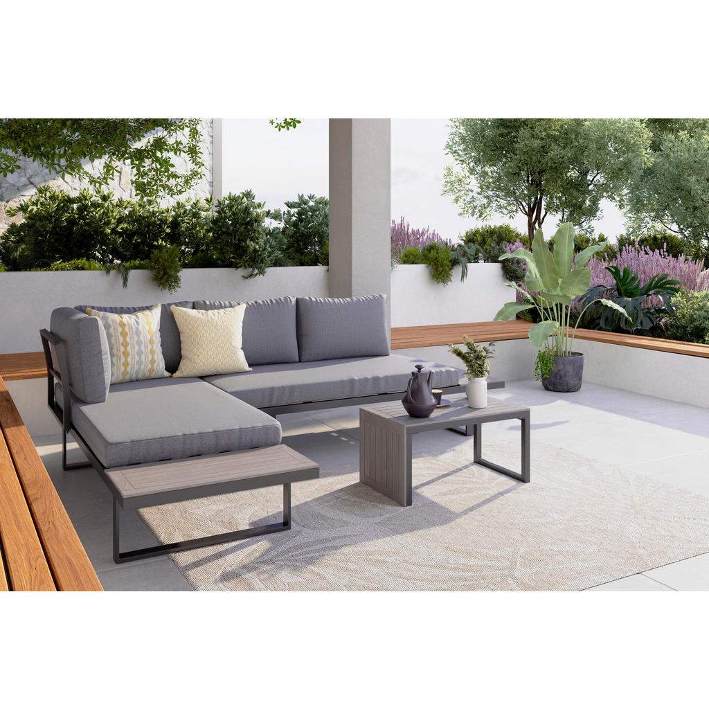LOUNGE GARNITURA tkanina aluminij