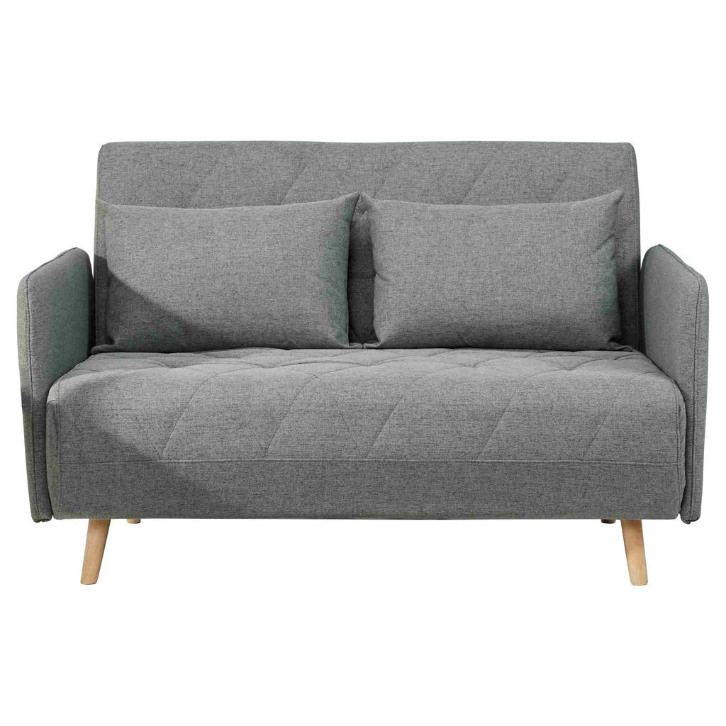 ZOFA S POSTELJNO FUNKCIJO, siva tekstil