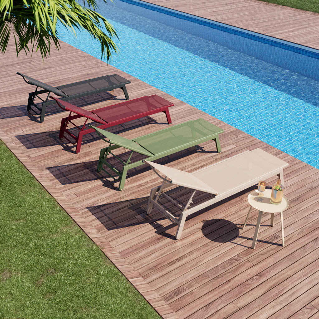 Alternative view of LEŽALNIK aluminij prašno lakirano antracit