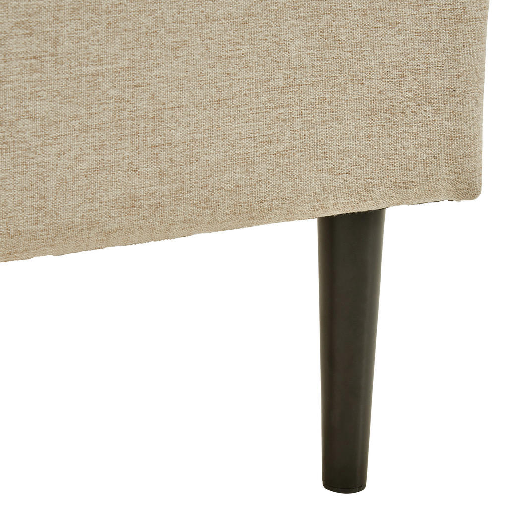 OBLAZINJENA POSTELJA 180 cm x 200 cm , les, kovina, tekstil bež - slika 6