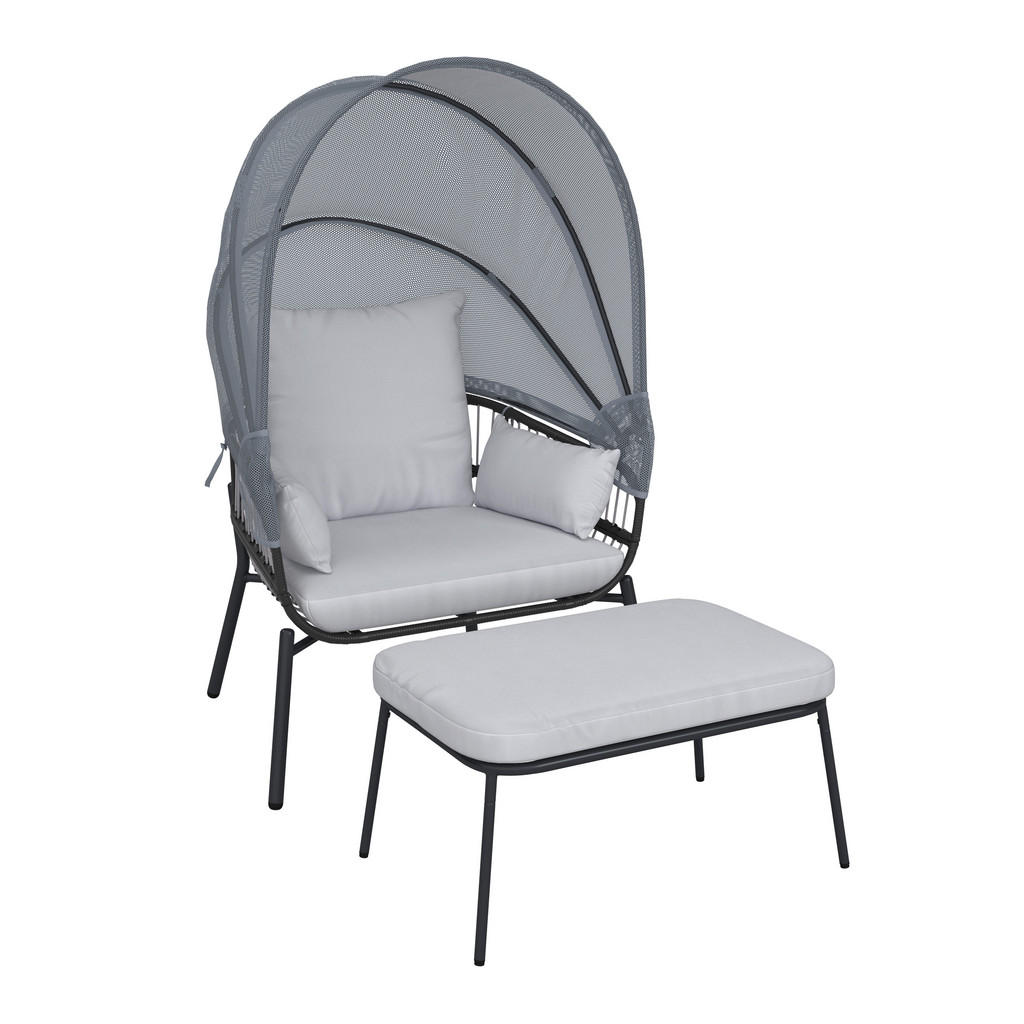 VRTNI SET  jeklo  antracit, svetlo siva