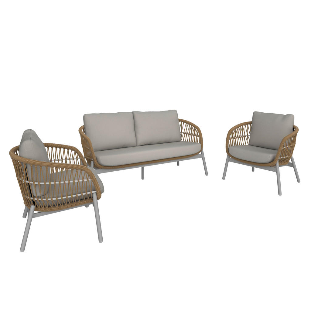 VRTNI SET  aluminij  naravne barve, bela, bež