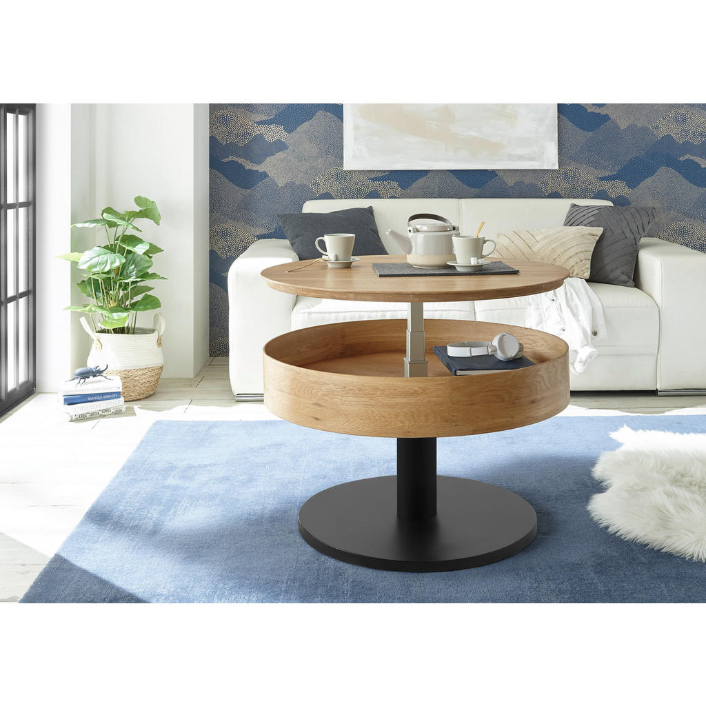 Alternative view of KLUBSKA MIZA, črna, barve hrasta