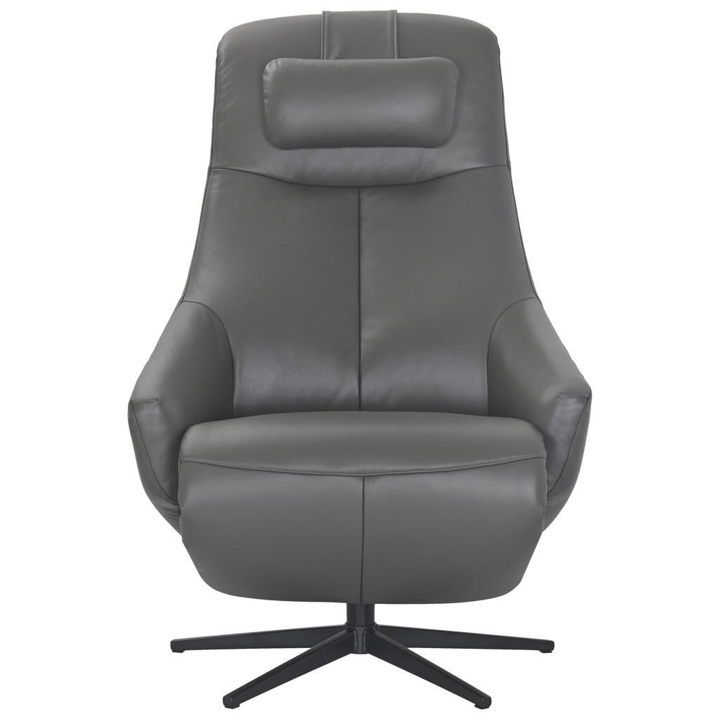 POČIVALNIK, temno siva kovina, usnje