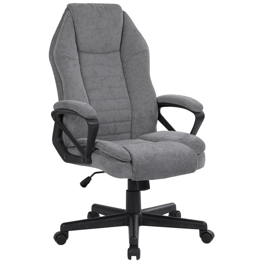 PISARNIŠKI STOL les, kovina, umetna masa, tekstil siva