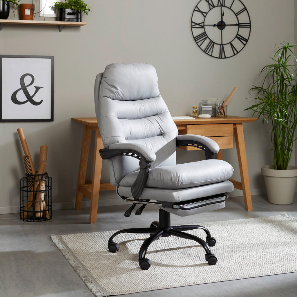 Alternative view of DIREKTORSKI STOL kovina, umetna masa, tekstil siva, črna