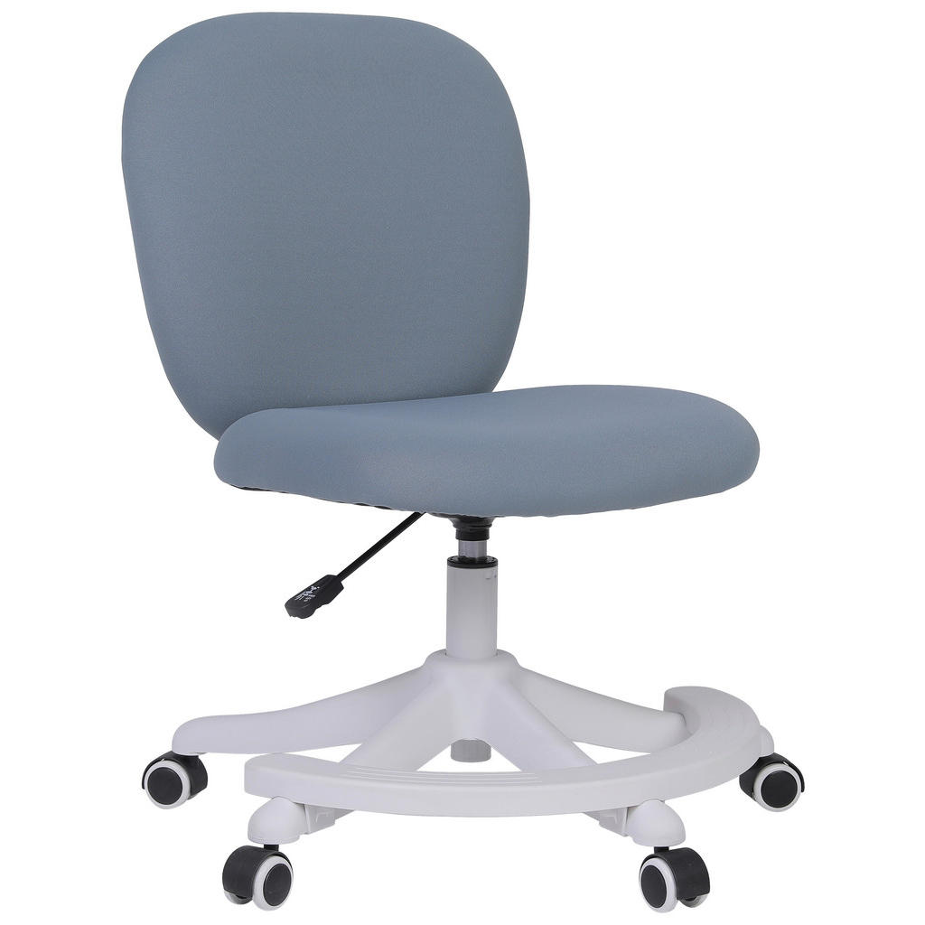 MLADINSKI VRTLJIVI STOL kovina, umetna masa, tekstil modra, bela