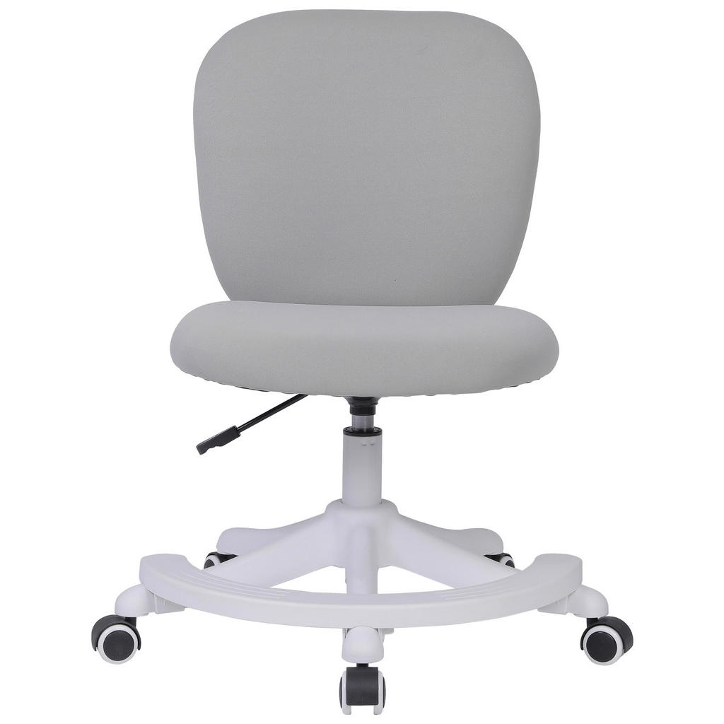 Alternative view of MLADINSKI VRTLJIVI STOL kovina, umetna masa, tekstil siva, bela