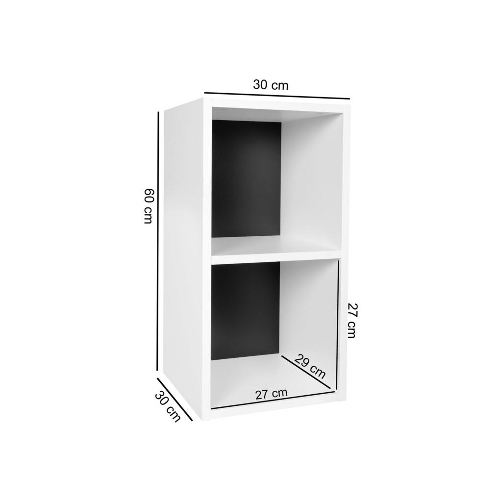 REGAL 30/60/30 cm črna, bela - slika 6
