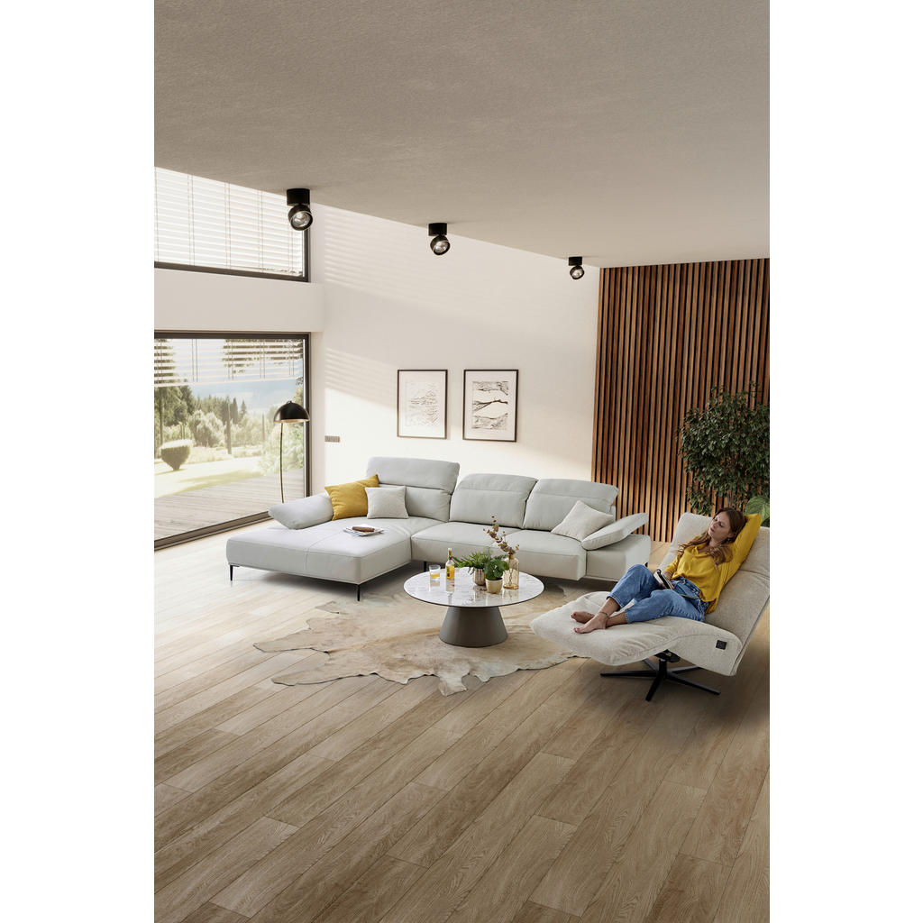 Alternative view of SEDEŽNA GARNITURA, pravo usnje sivobež