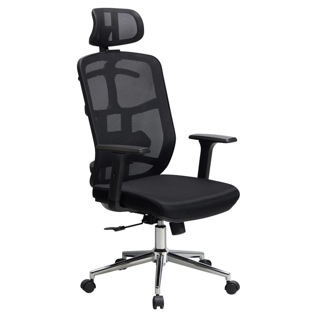 VRTLJIVI STOL tekstil črna