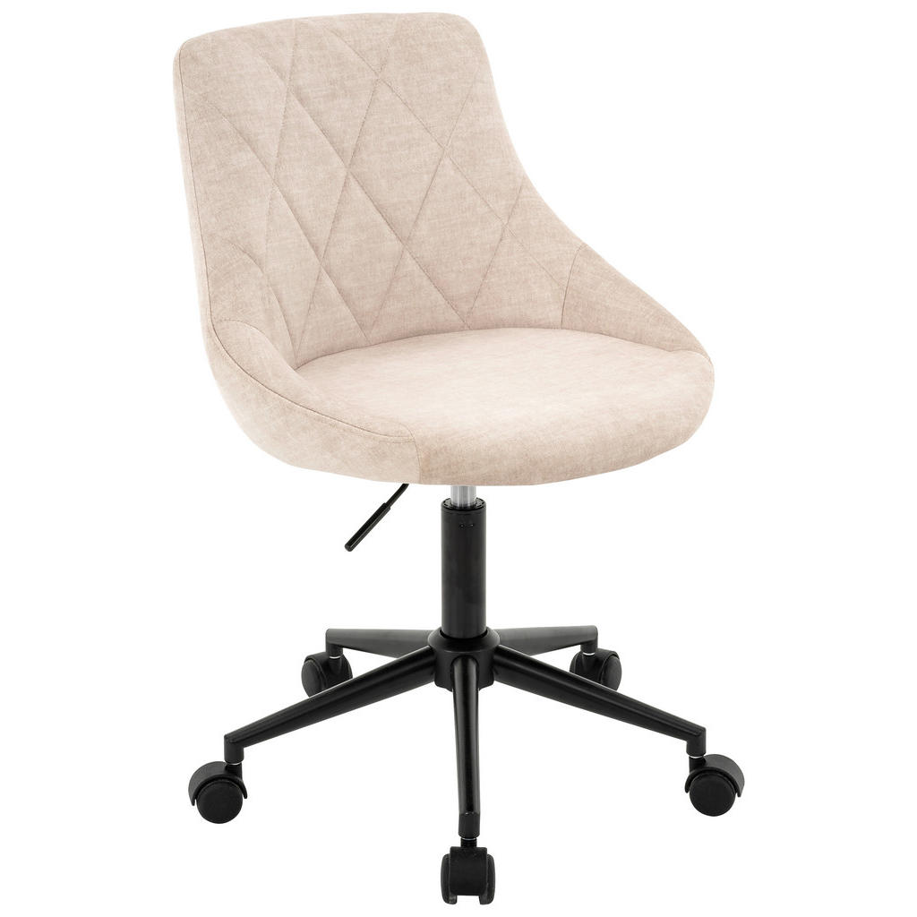 MLADINSKI VRTLJIVI STOL kovina, tekstil črna, bež