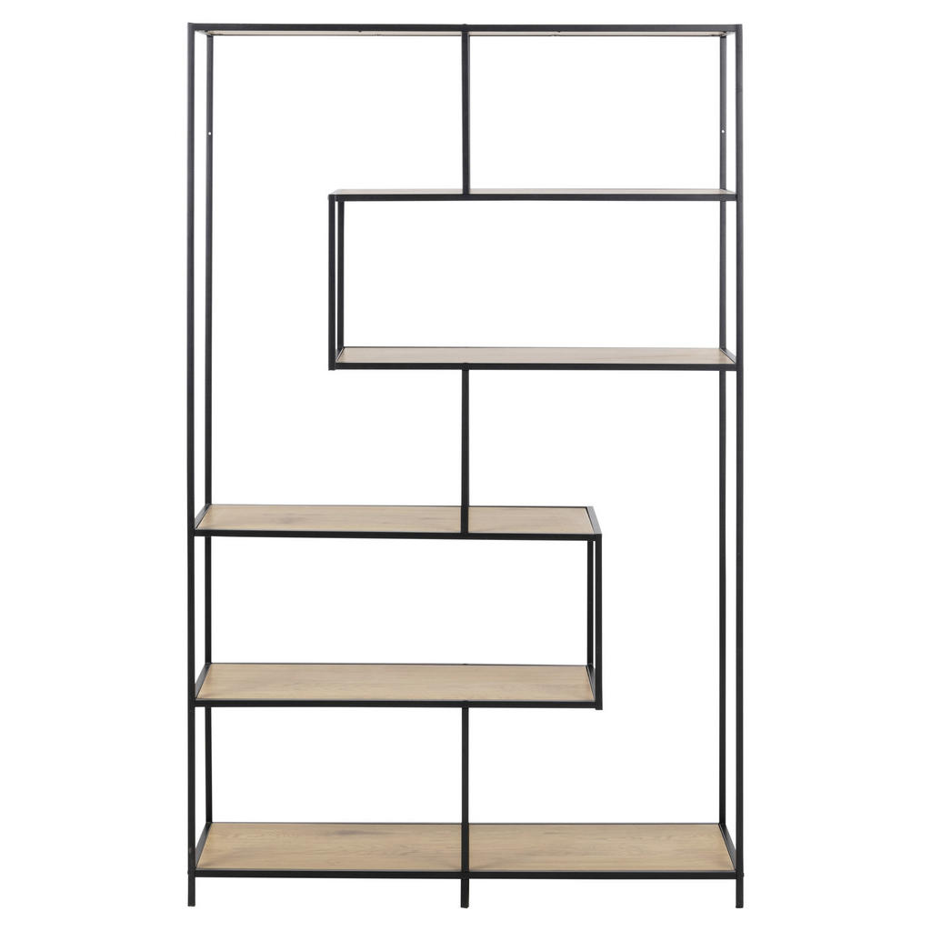 Alternative view of REGAL 114/185/35 cm črna, barve hrasta