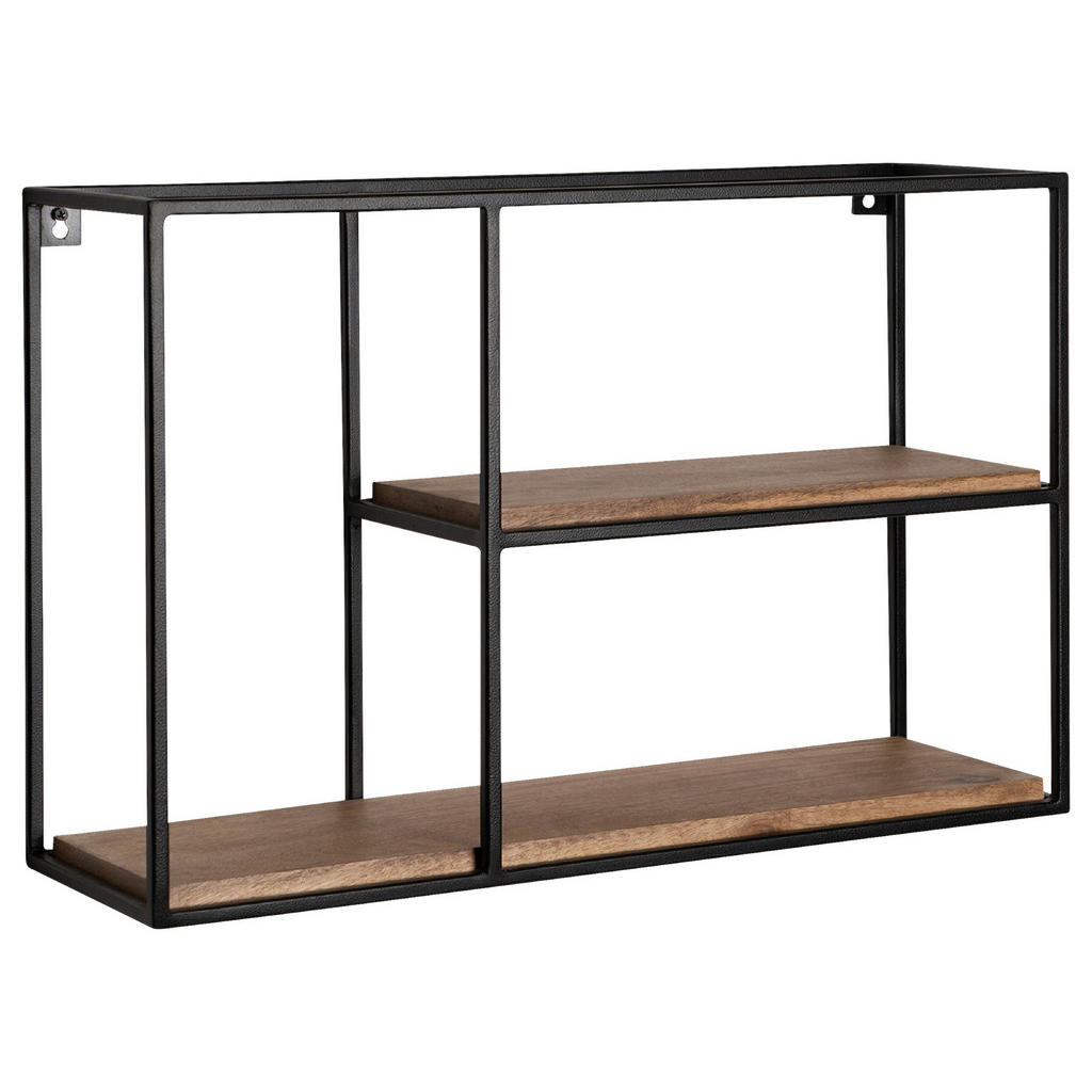 STENSKI REGAL 60/40/18 cm črna