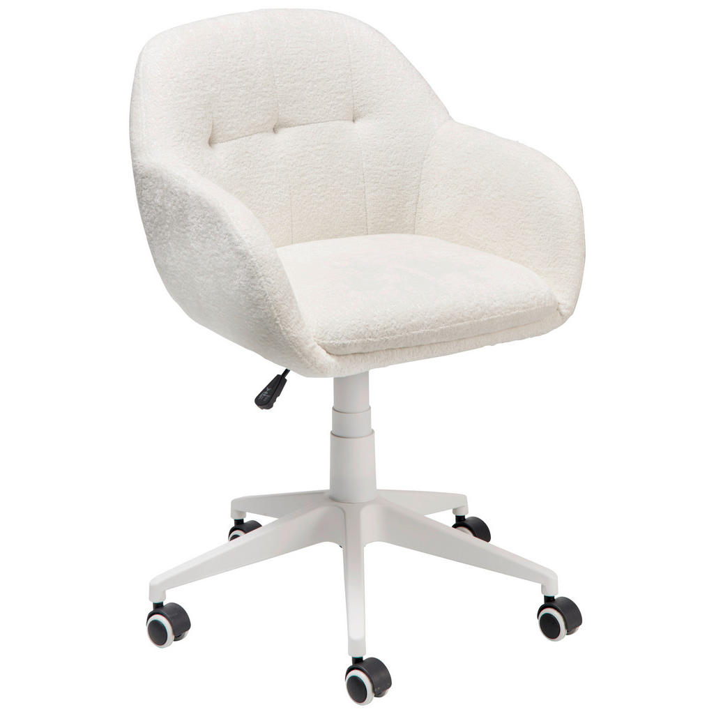 VRTLJIVI STOL kovina, umetna masa, tekstil bela