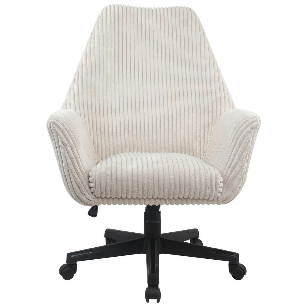 VRTLJIVI STOL kovina, umetna masa, tekstil krem barve