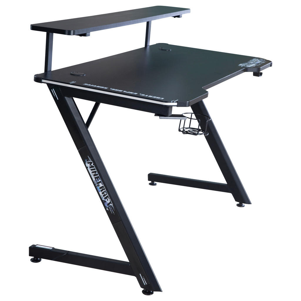 GAMING MIZA kovina, leseni material črna