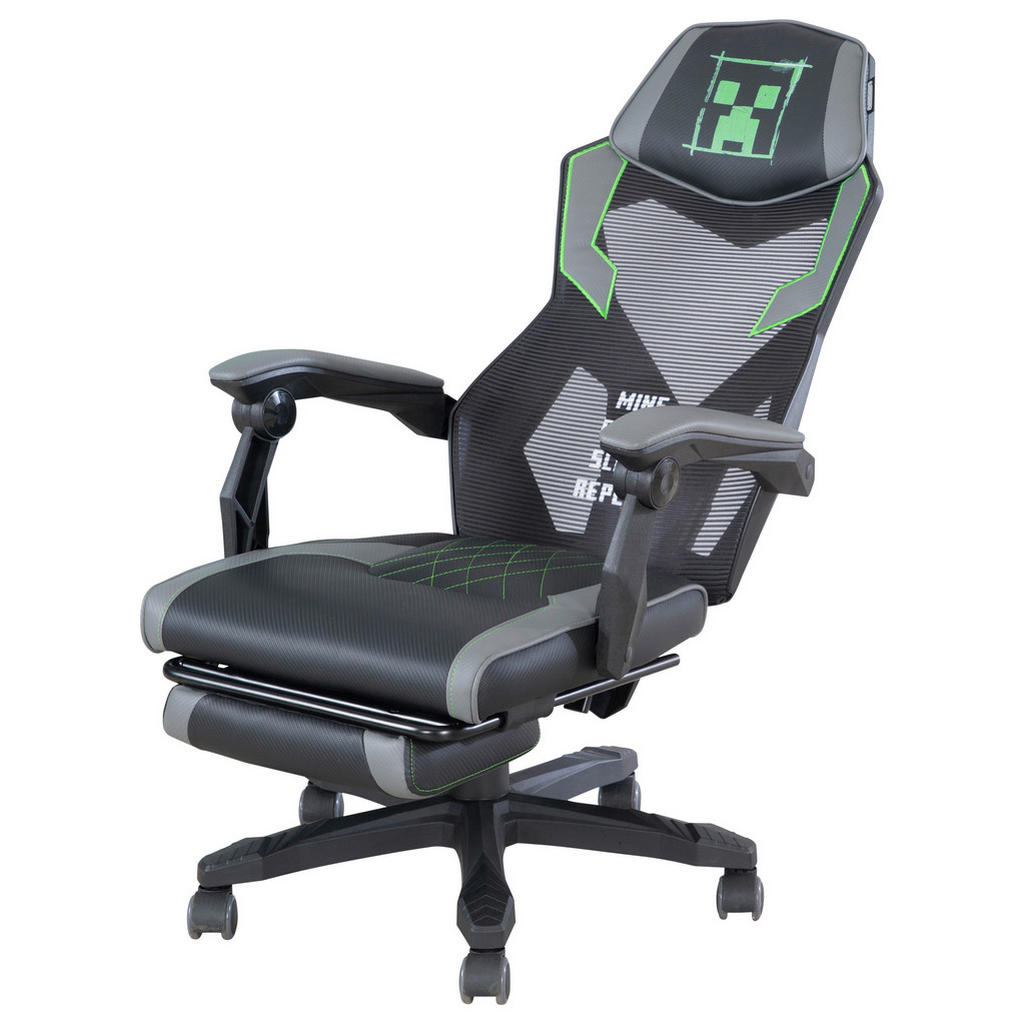 GAMING STOL umetna masa, tekstil siva - slika 4