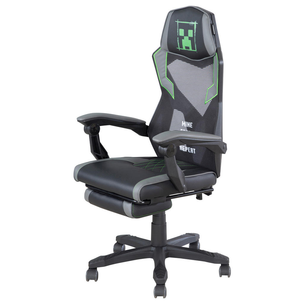 GAMING STOL umetna masa, tekstil siva - slika 5