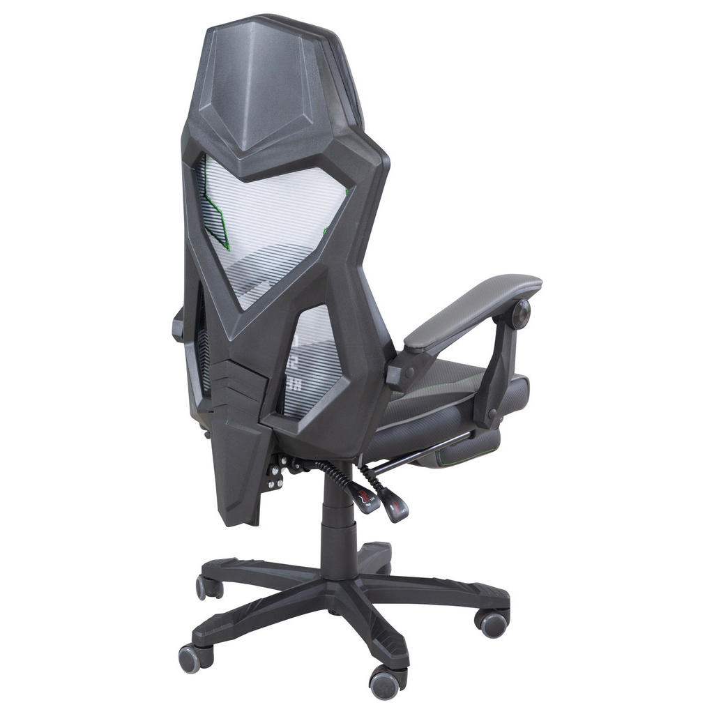 GAMING STOL umetna masa, tekstil siva - slika 6