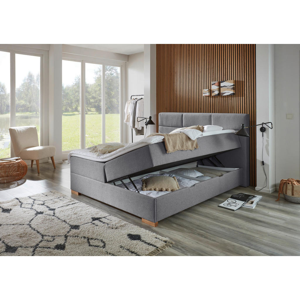 POSTELJA BOXSPRING 180 cm x 200 cm , tekstil siva - slika 4