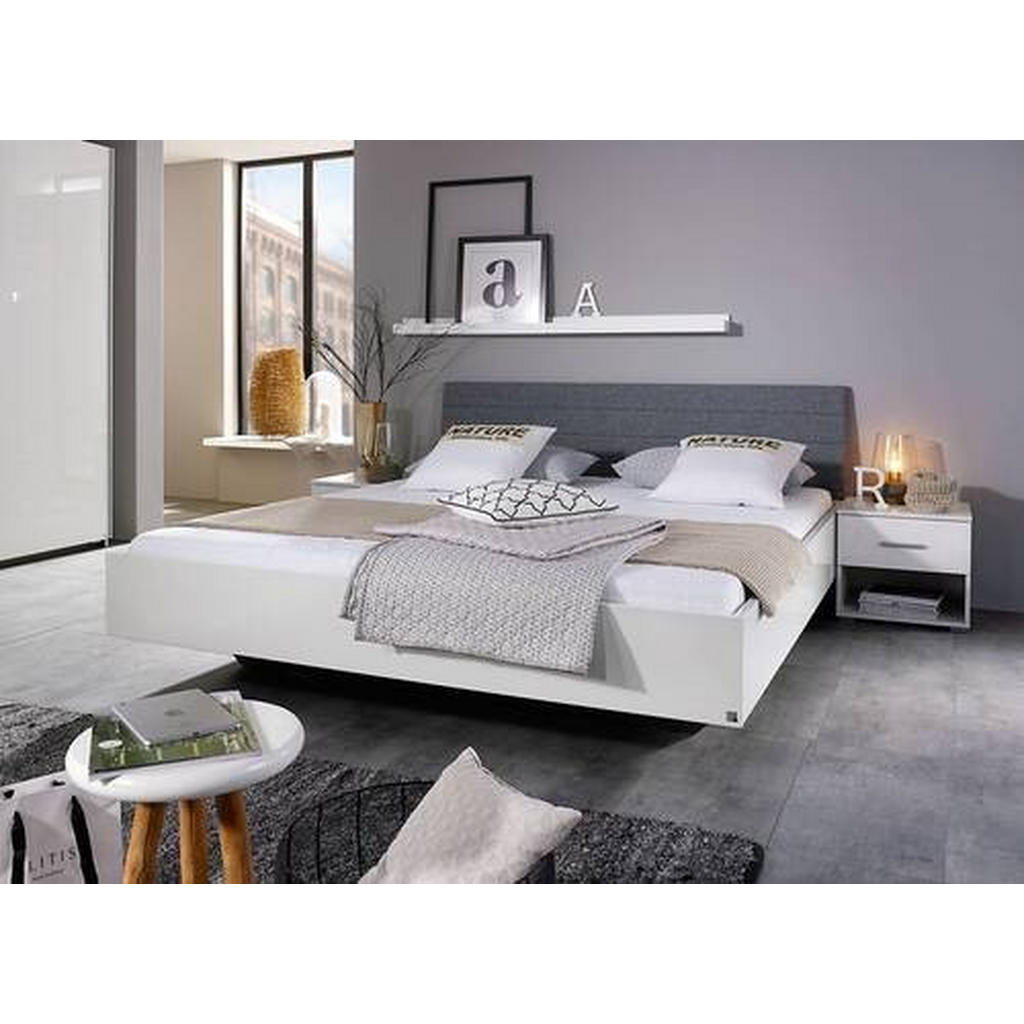 POSTELJA 180 cm x 200 cm , leseni material bela, visoki sijaj - slika 5