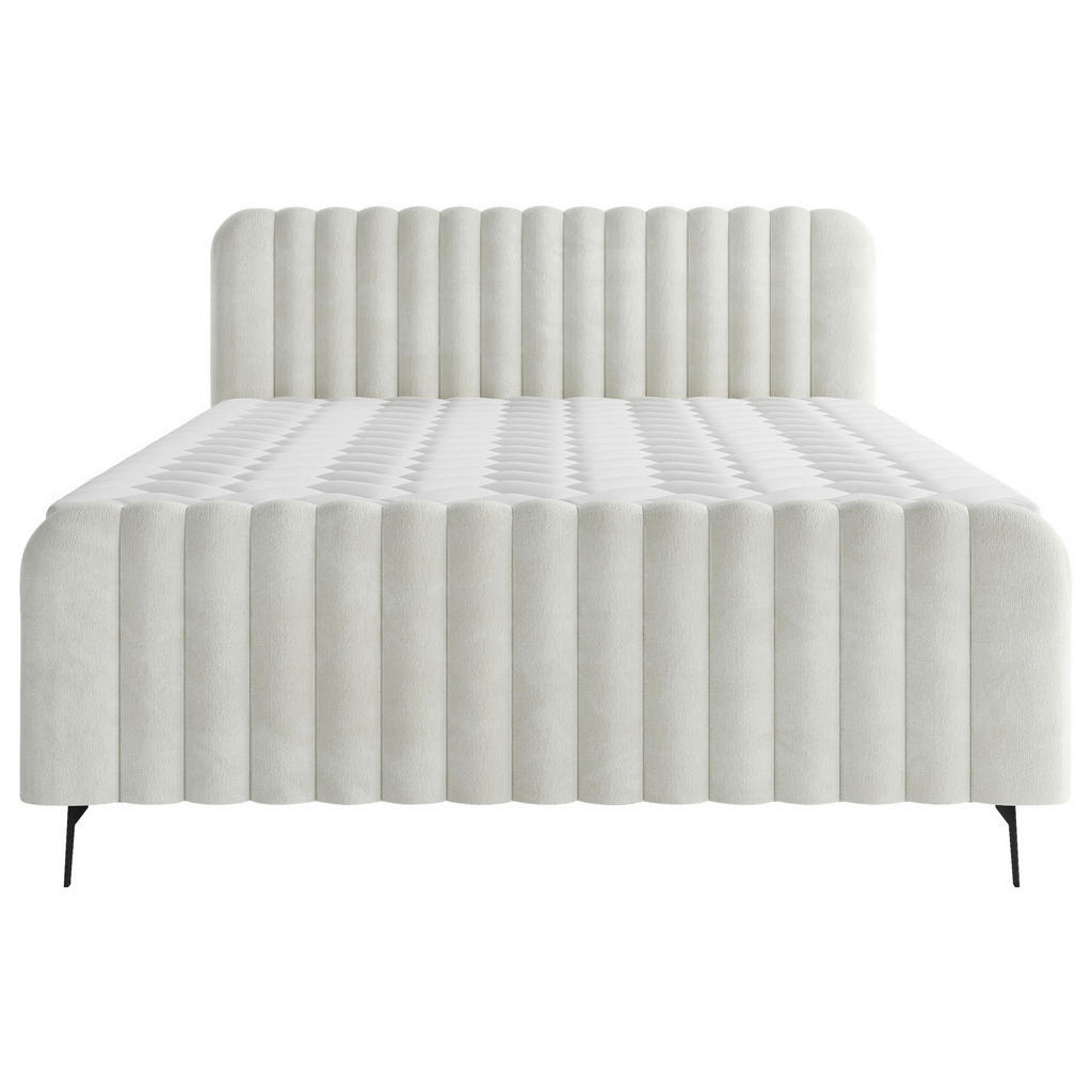 POSTELJA Z VZMETNICO 180 cm x 200 cm , les, tekstil, leseni material bež - slika 5
