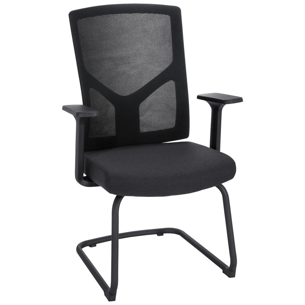 KONFERENČNI STOL tekstil, umetna masa črna