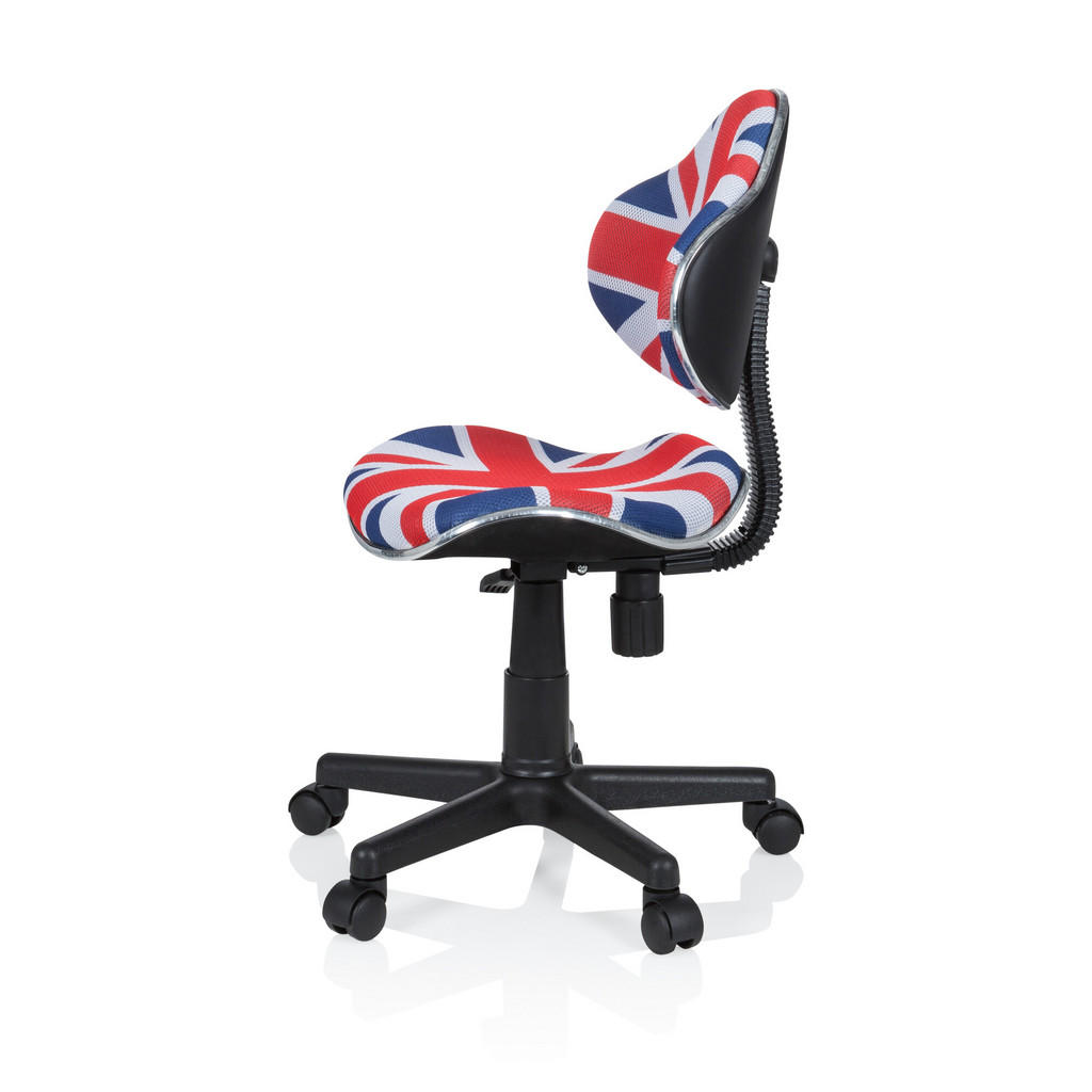 Alternative view of MLADINSKI VRTLJIVI STOL umetna masa modra, rdeča, bela