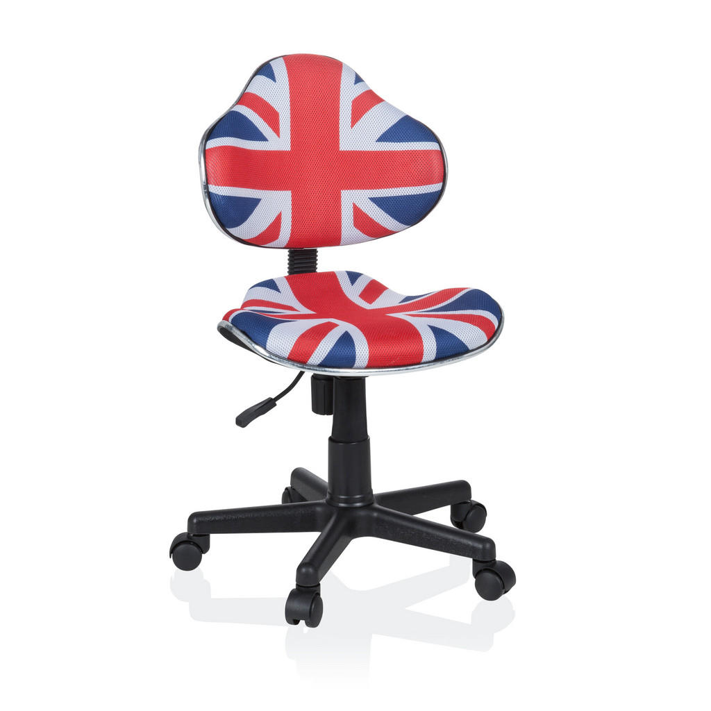 MLADINSKI VRTLJIVI STOL umetna masa modra, rdeča, bela