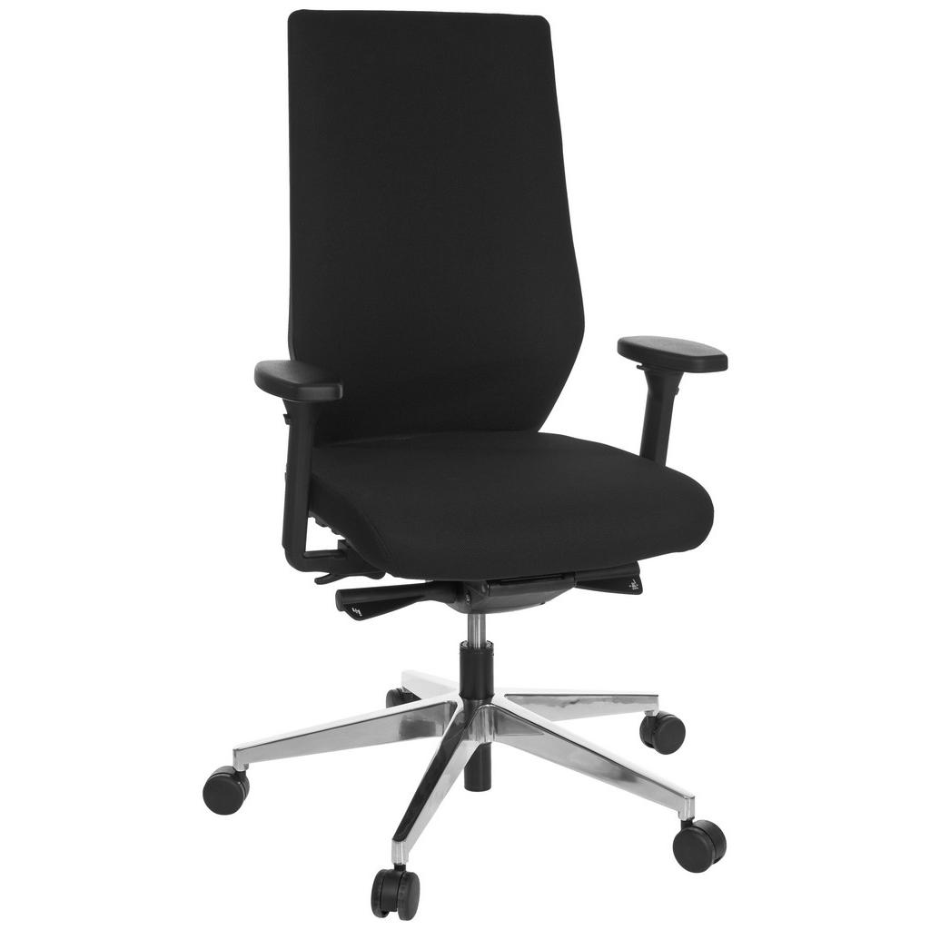 VRTLJIVI STOL umetna masa, tekstil črna