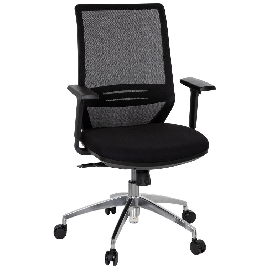 VRTLJIVI STOL umetna masa, tekstil črna