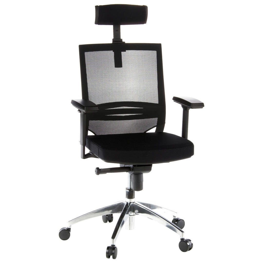 VRTLJIVI STOL tekstil, umetna masa črna