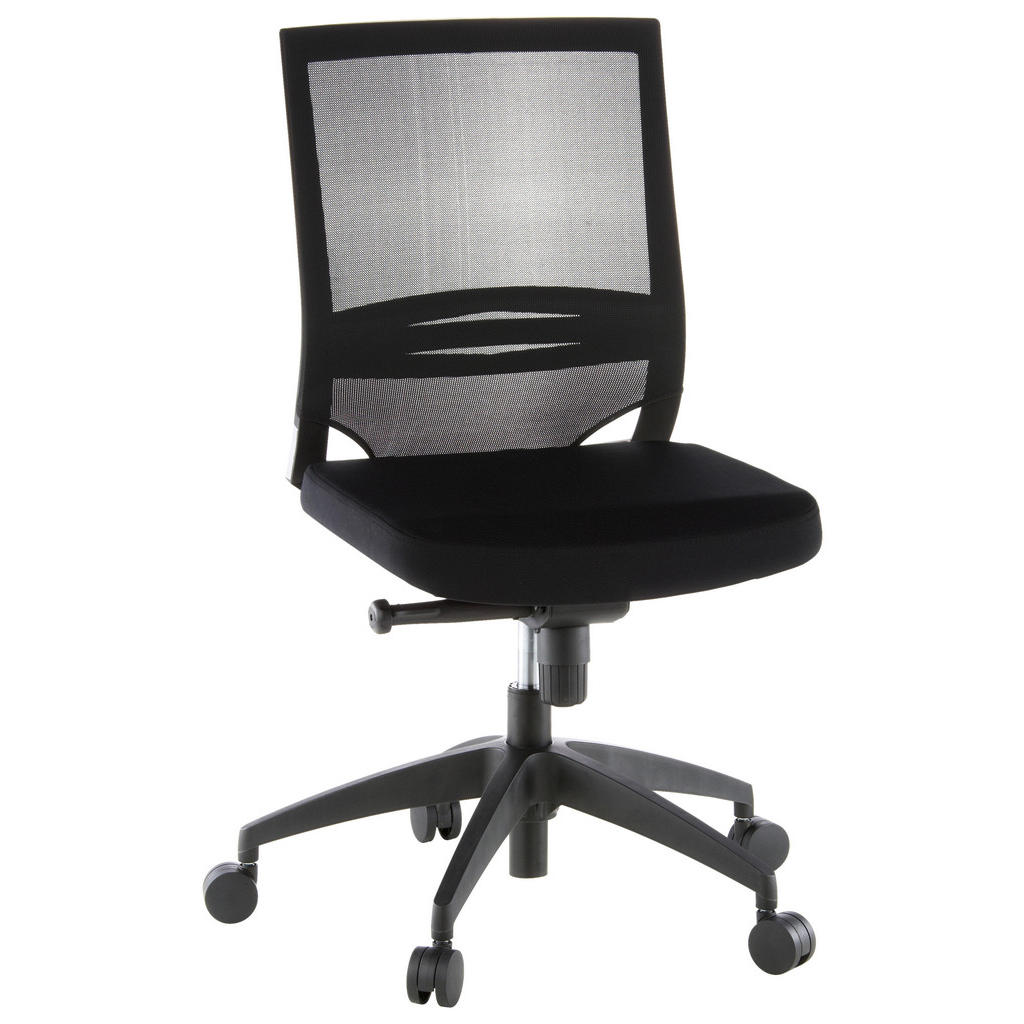 VRTLJIVI STOL umetna masa, tekstil črna