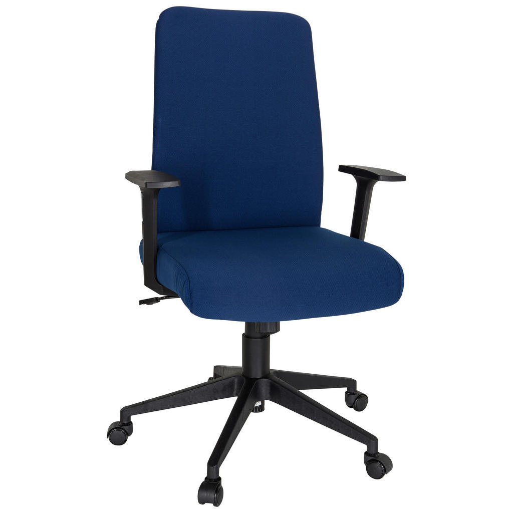 VRTLJIVI STOL tekstil modra, črna