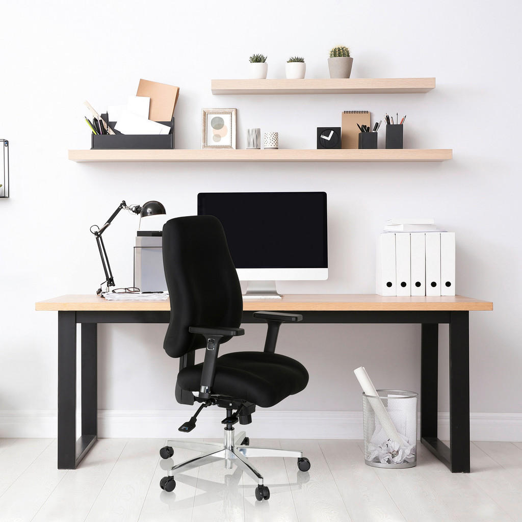 Alternative view of VRTLJIVI STOL tekstil črna