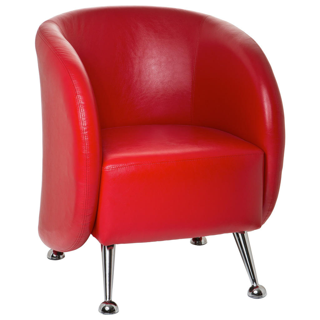 FOTELJ, rdeča tekstil