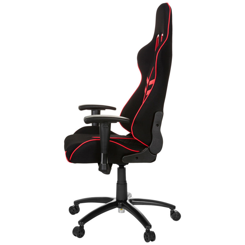 GAMING STOL umetna masa, tekstil rdeča, črna - slika 5