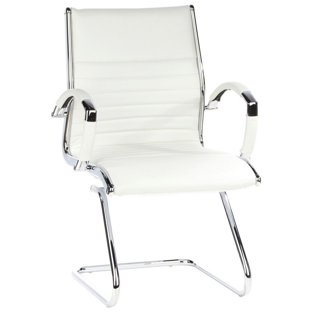 KONFERENČNI STOL tekstil, usnje krem barve, barve kroma